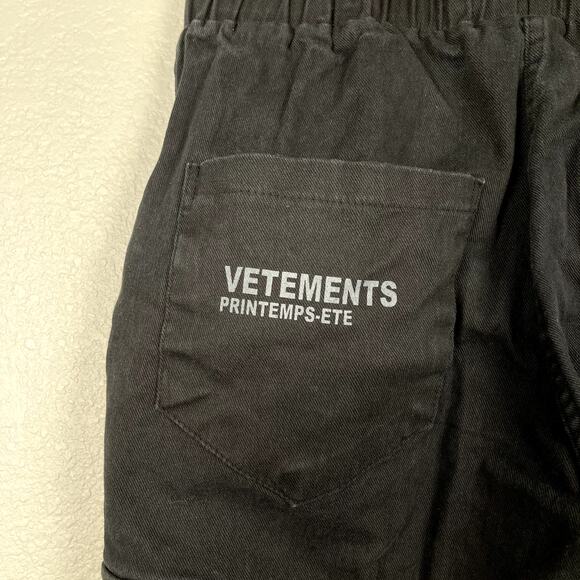 Vetements Jogger Mens Large Black Cargo Logo 2021 Hypebeast Streetwear - Picture 7 of 12